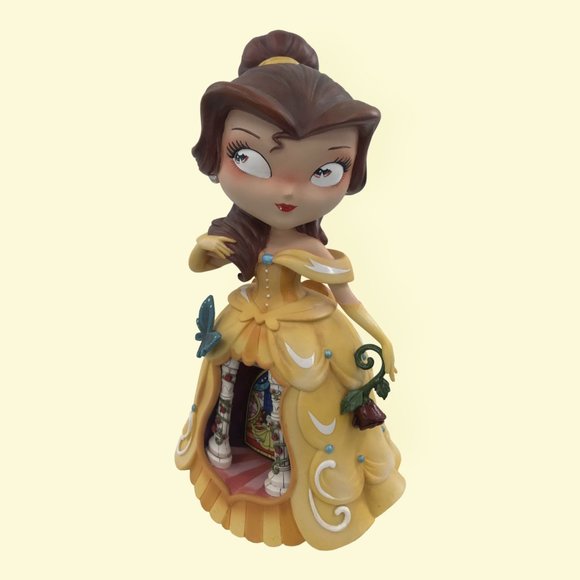 Disney Showcase Beauty & Beast Belle Diorama Figurine, Stained Glass Rose Scene
